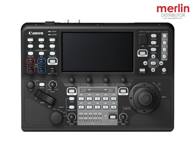 Por otra parte, exhibe el nuevo controlador de cmara remoto de alta gama RC-IP1000. 